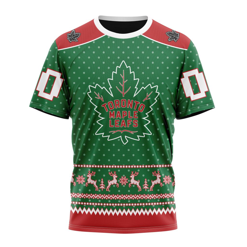 Toronto Maple Leafs Special Christmas Apparel Personalized Name And Number T-Shirt Oregontrailrvpk Shirt
