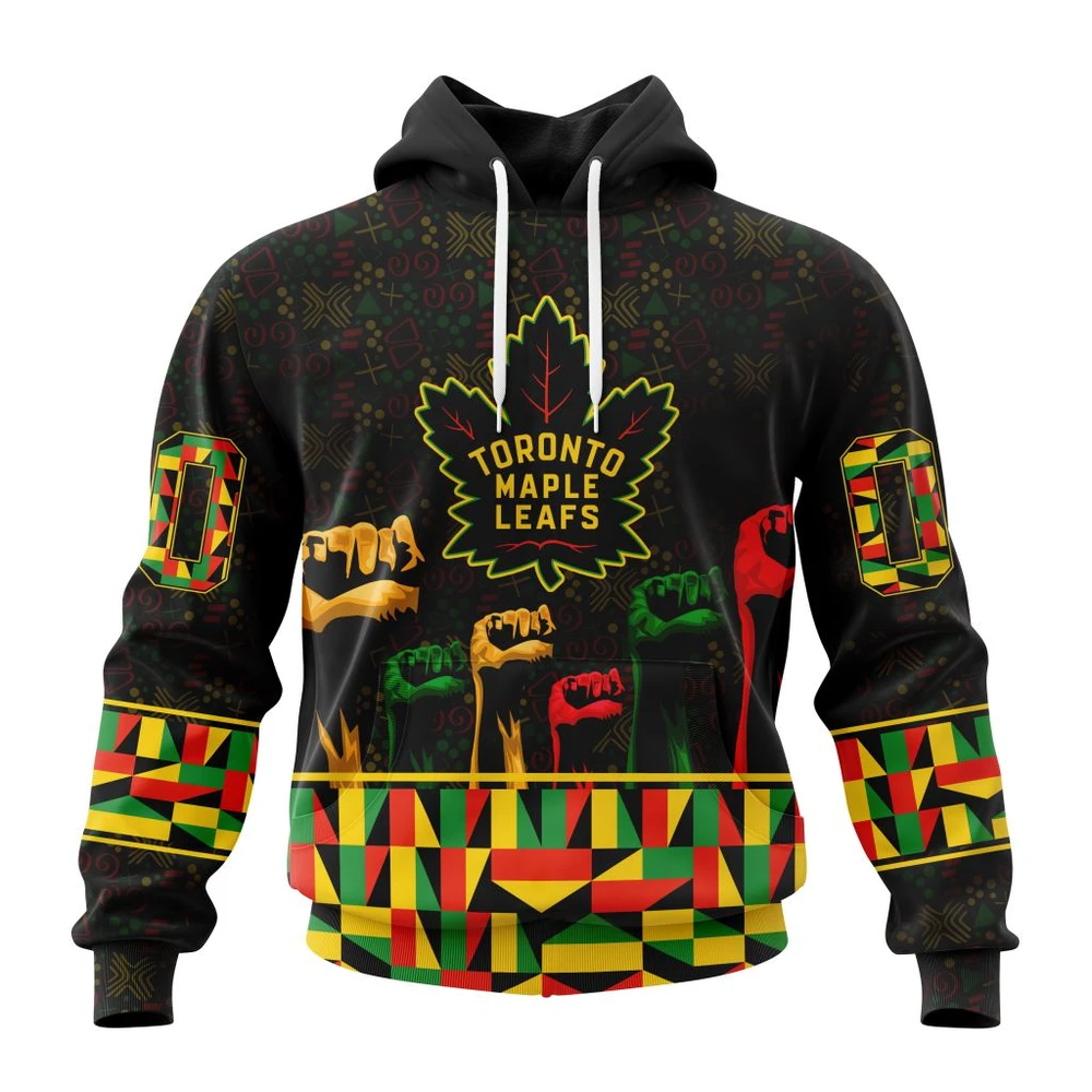 Toronto Maple Leafs Special Design Celebrate Black History Month All Over Print Hoodie Style 13361
