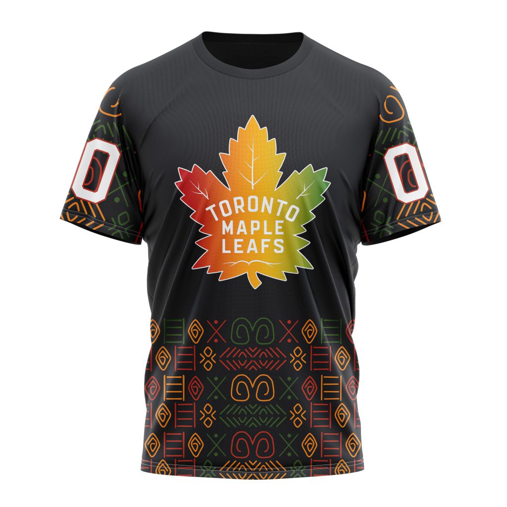 Toronto Maple Leafs Special Design For Black History Month 01 Personalized Name And Number T-Shirt Oregontrailrvpk Shirt
