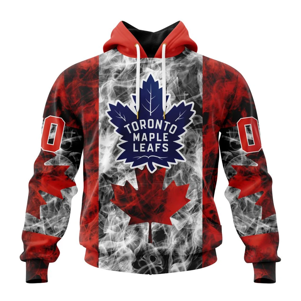 Toronto Maple Leafs Special Design For Canada Day All Over Print Hoodie Style 26593