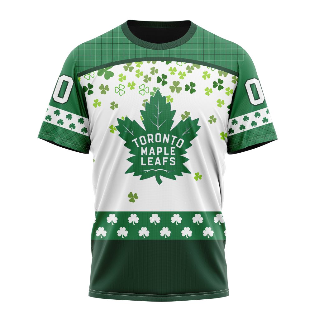 Toronto Maple Leafs Special Design For St. Patrick Day 01 Personalized Name And Number T-Shirt Oregontrailrvpk Shirt