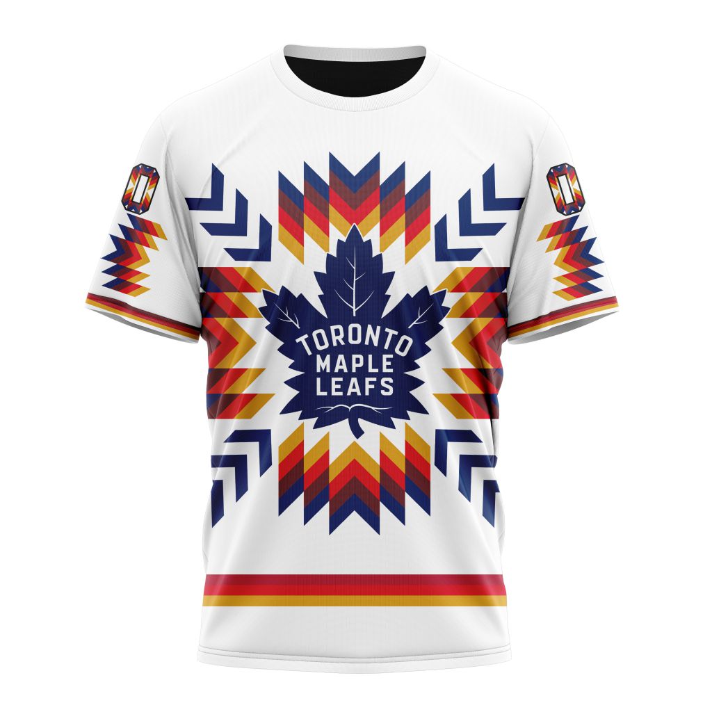Toronto Maple Leafs Special Design With Native Pattern Personalized Name And Number T-Shirt Oregontrailrvpk Shirt