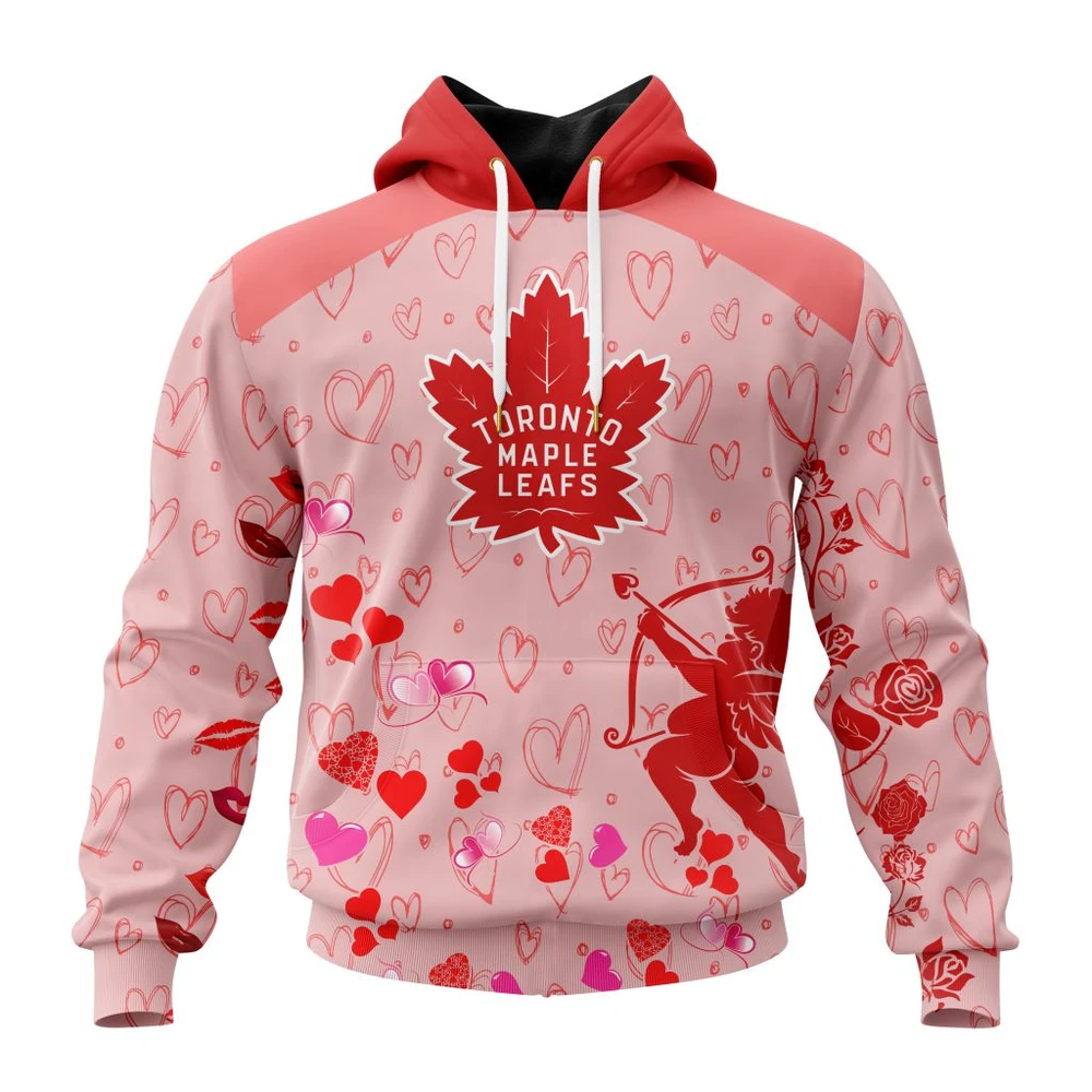 Toronto Maple Leafs Special Gift For Valentines Day All Over Print Hoodie Style 42478