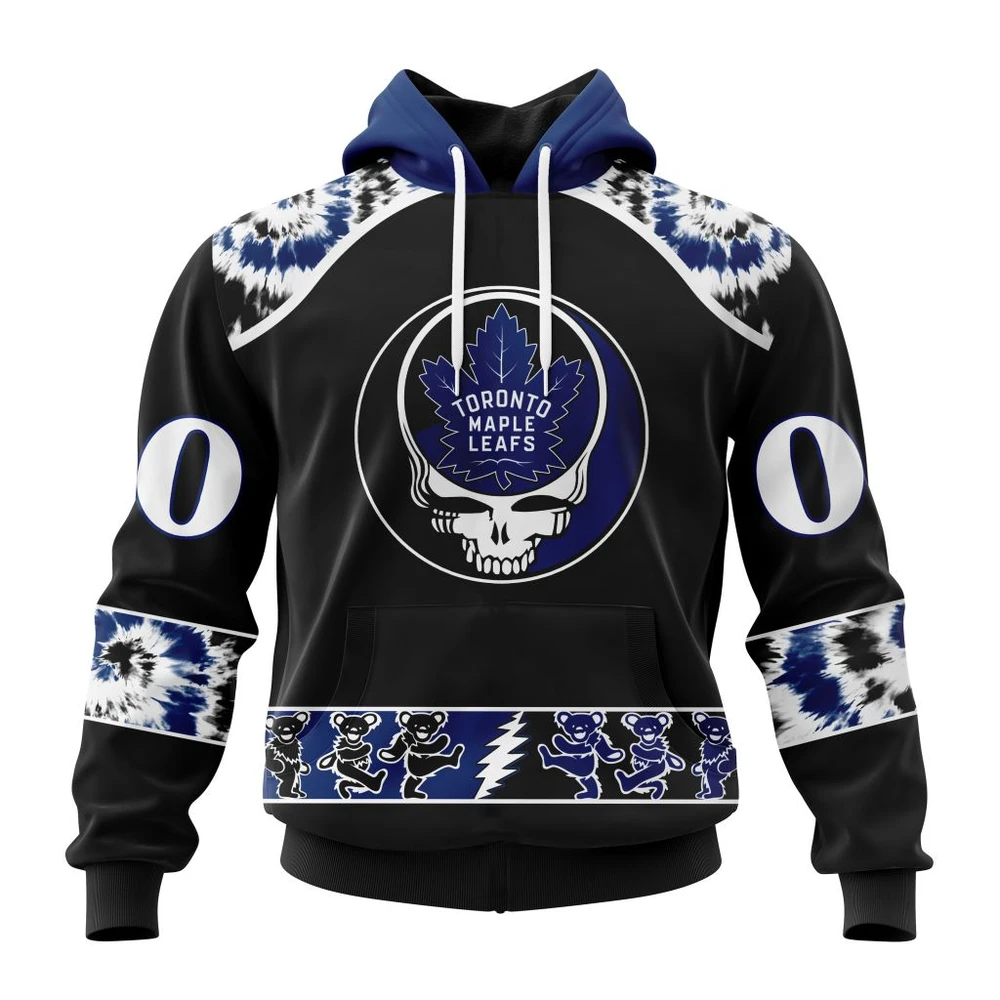 Toronto Maple Leafs Special Grateful Dead Design All Over Print Hoodie Style 77009