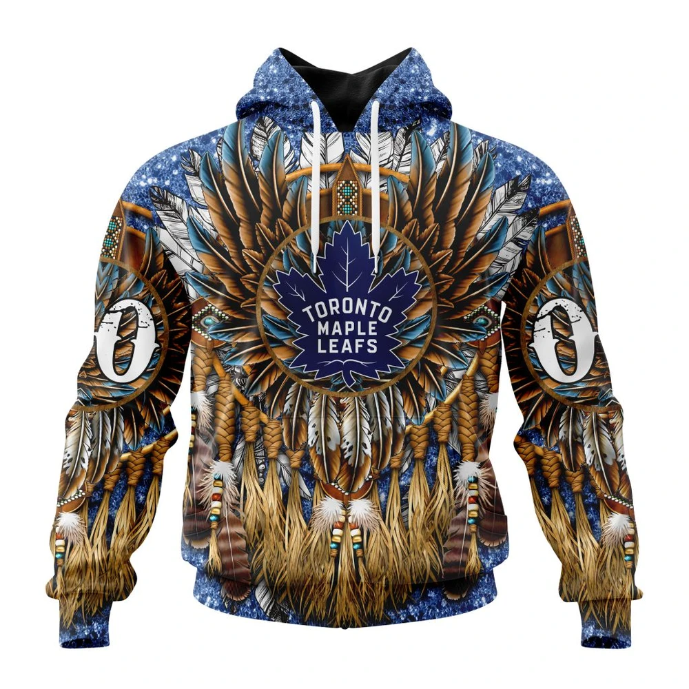 Toronto Maple Leafs Special Native Costume Design All Over Print Hoodie Style 77759