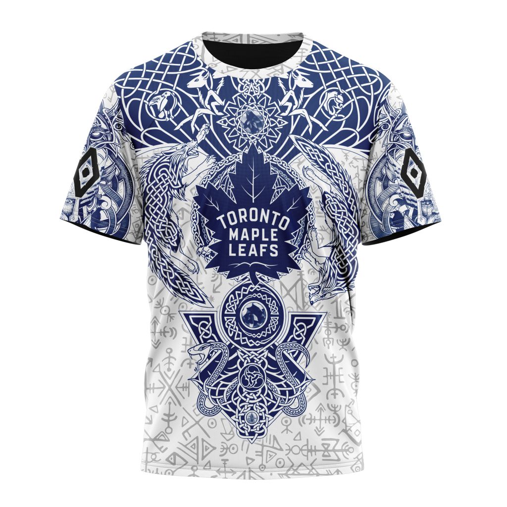 Toronto Maple Leafs Special Norse Viking Symbols Personalized Name And Number T-Shirt Oregontrailrvpk Shirt