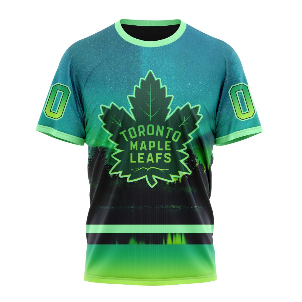 Toronto Maple Leafs Special Northern Light Design Personalized Name And Number T-Shirt Oregontrailrvpk Shirt