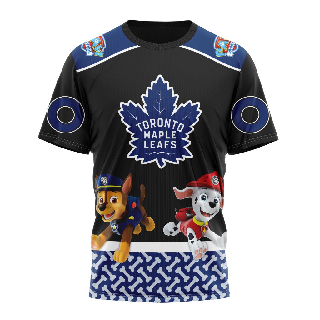 Toronto Maple Leafs Special Paw Patrol Design Personalized Name And Number T-Shirt Oregontrailrvpk Shirt