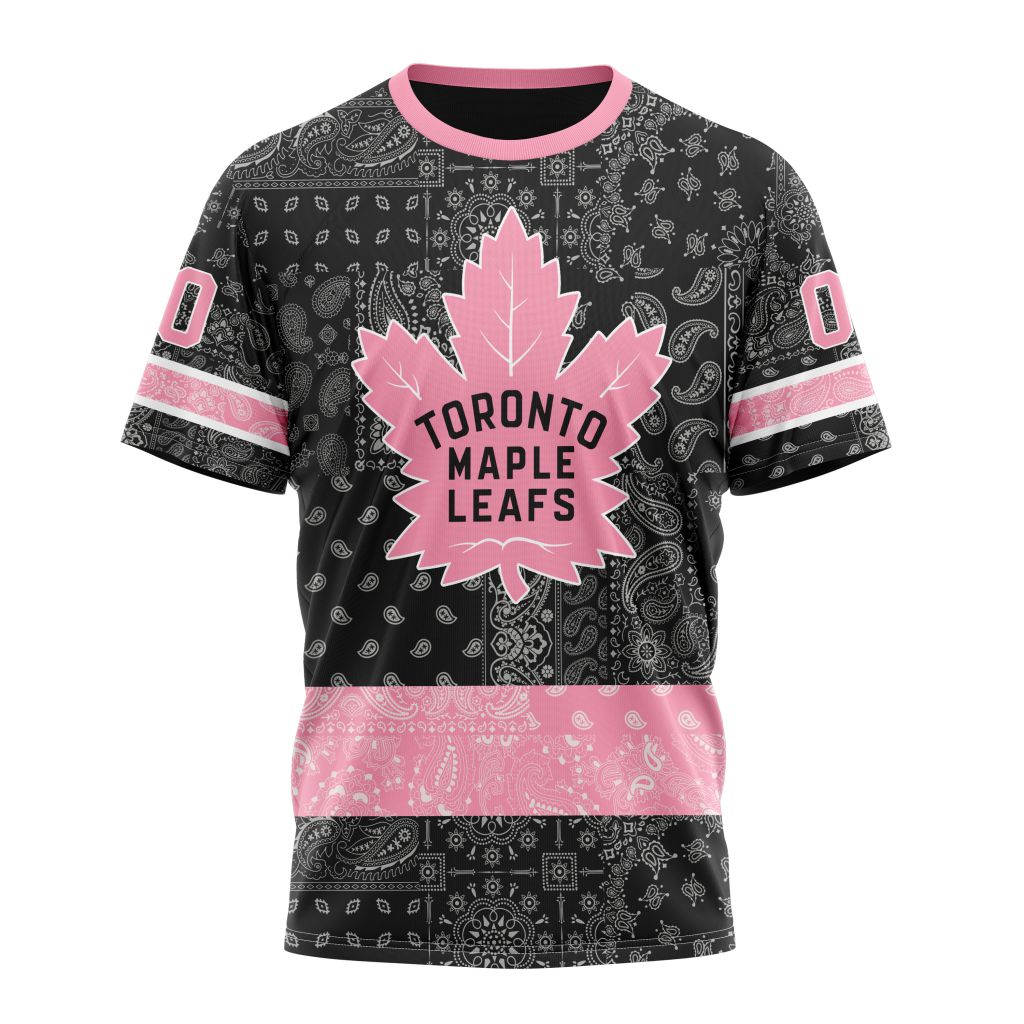 Toronto Maple Leafs Special Pink Paisley Design 01 Personalized Name And Number T-Shirt Oregontrailrvpk Shirt