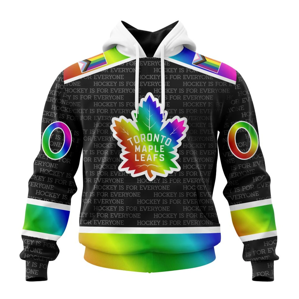 Toronto Maple Leafs Special Pride Design Hockey Is For Everyone All Over Print Hoodie Style 14177