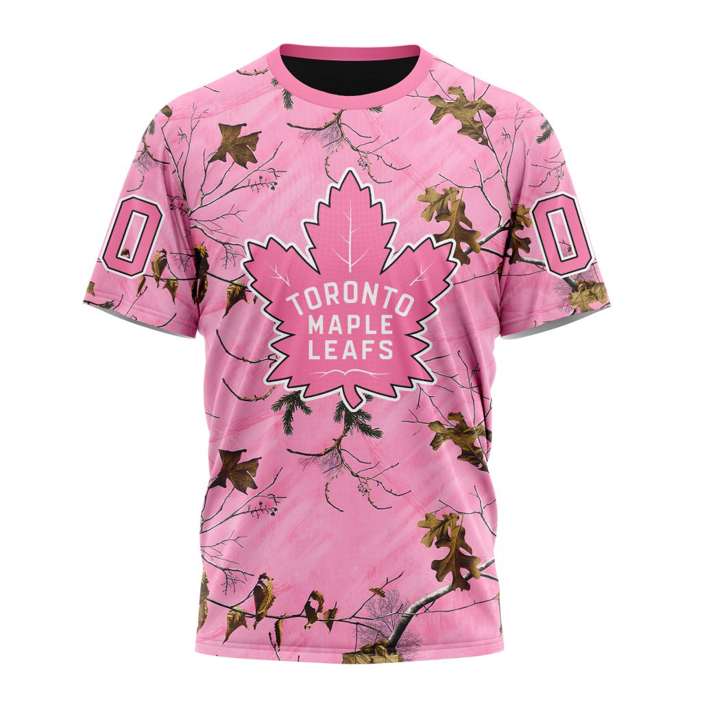Toronto Maple Leafs Special Realtree Pink Camouflage Design 01 Personalized Name And Number T-Shirt Oregontrailrvpk Shirt