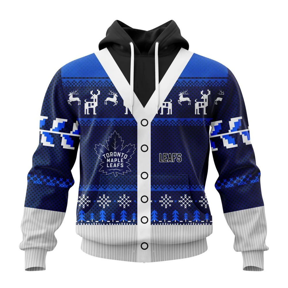 Toronto Maple Leafs Specialized Chrismas Season All Over Print Hoodie Style 81081