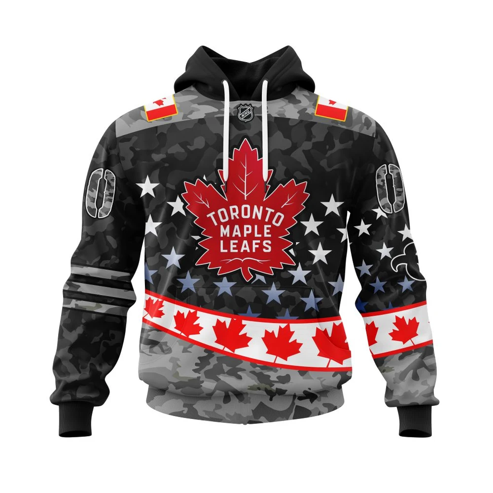 Toronto Maple Leafs Specialized Color And Our Beloved Canadien Flag Color All Over Print Hoodie Style 41036