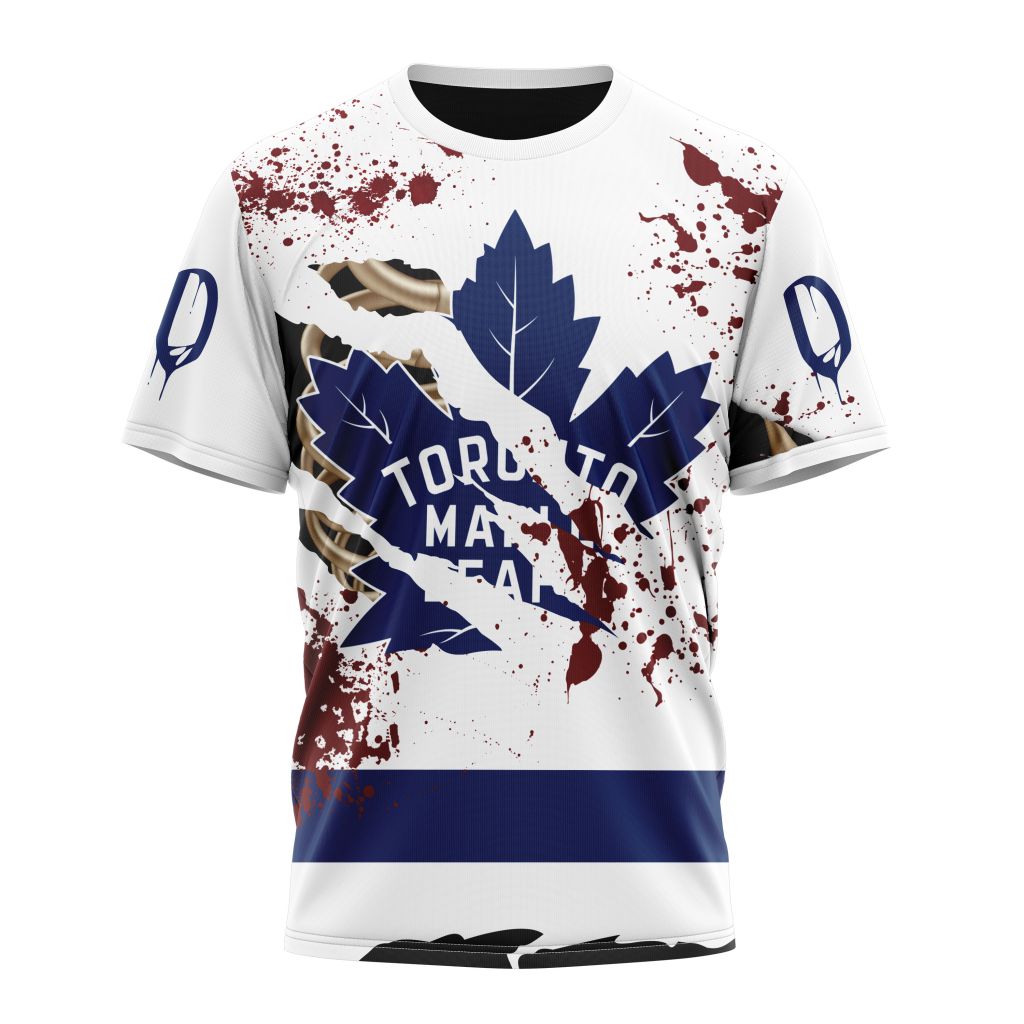 Toronto Maple Leafs Specialized Design Jersey With Your Ribs For Halloween Personalized Name And Number T-Shirt Oregontrailrvpk Shirt