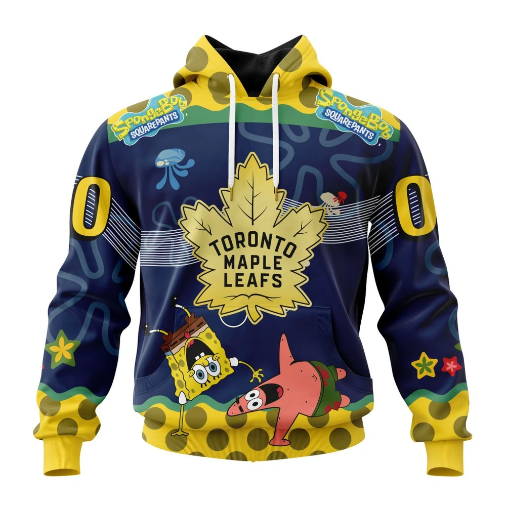 Toronto Maple Leafs Specialized Jersey With Spongebob All Over Print Hoodie Style 80465