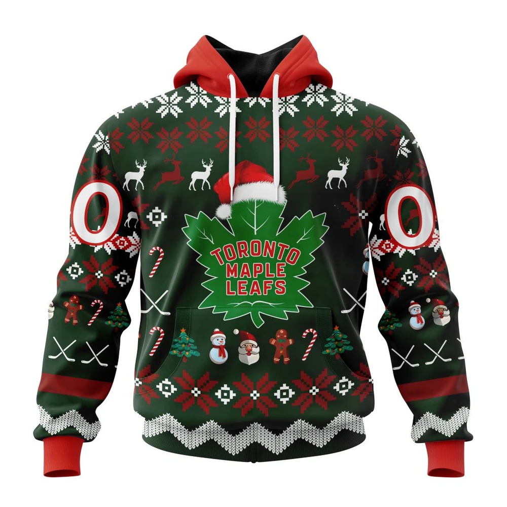 Toronto Maple Leafs Specialized Unisex Christmas Is Coming All Over Print Hoodie Style 83961
