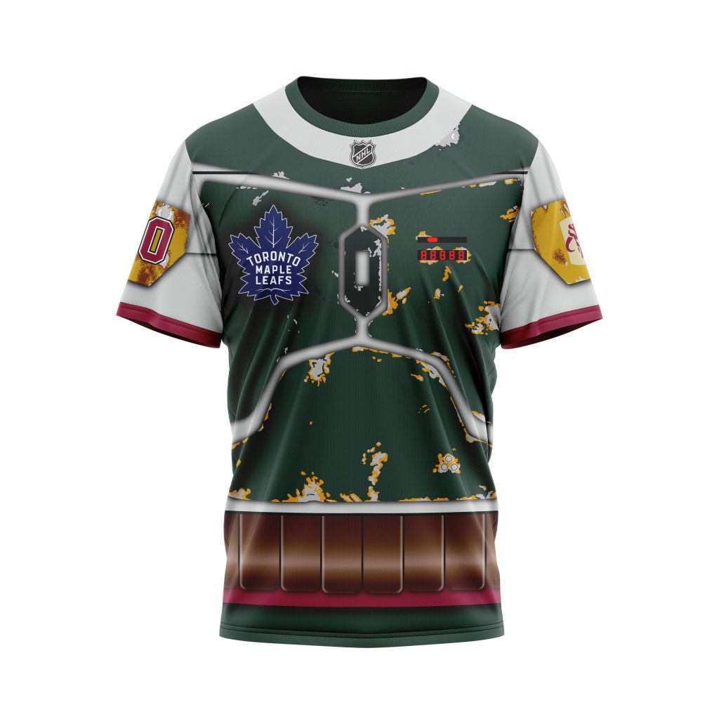 Toronto Maple Leafs X Boba Fett's Armor Specialized Design For Star Wars Fourth Of July Personalized Name And Number T-Shirt Oregontrailrvpk Shirt