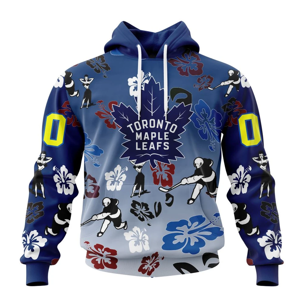 Toronto Maple Leafs X Hawaii Specialized Design For Hawaiia All Over Print Hoodie Style 40202