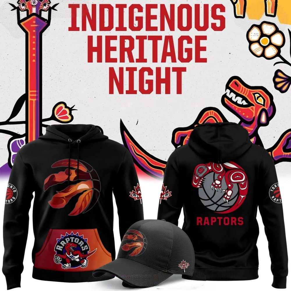 Toronto Raptors x 2025 Indigenous Night Hoodie Good Gifts For Basketball Fans