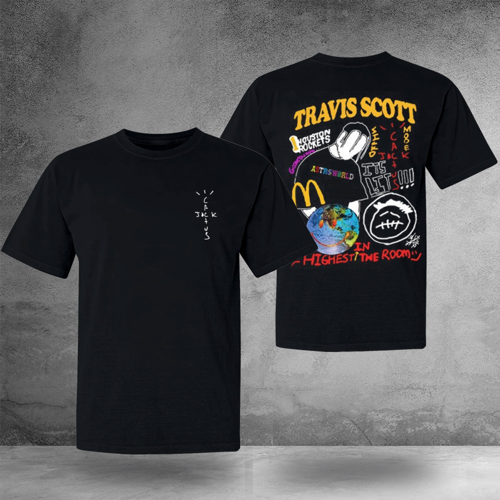 Travis Scott Cactus Jack Astroworld Graphic T-Shirt Music Lovers Gifts Oregontrailrvpk Shirt
