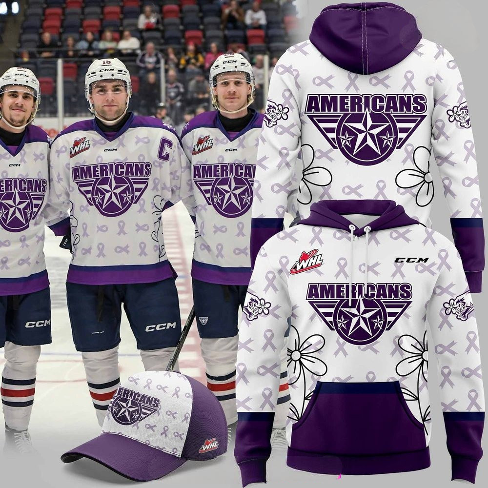Tri-City Americans Alzheimer's Awareness Hockey Hoodie