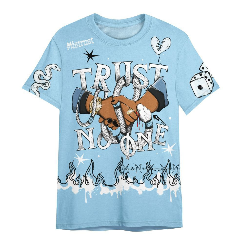 Trust No One Snake-Bite Doodle Crayon Legend Blue 11s T-Shirt Gift Oregontrailrvpk Shirt