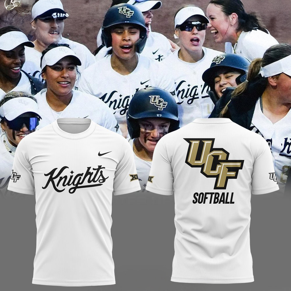 UCF Knights Softball 2025 White T-Shirt For Softball Lovers Oregontrailrvpk Shirt