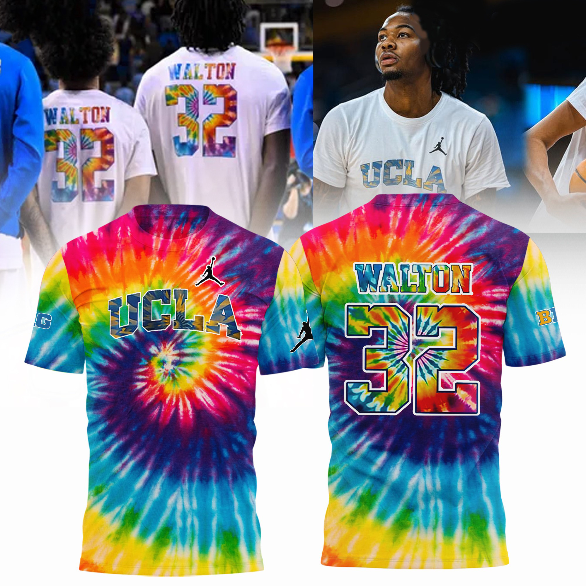 UCLA Bruins Honors The Late Bill Walton Tie Dye T-Shirt Basketball Hall Of Famer Legend Oregontrailrvpk Shirt