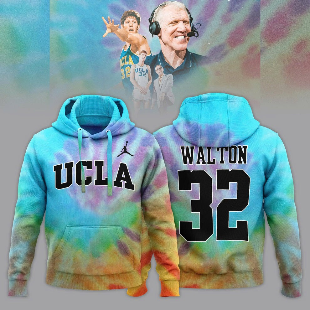 UCLA Honors The Late Bill Walton Tie Dye Hoodie Honor Grateful Dead Bill Walton