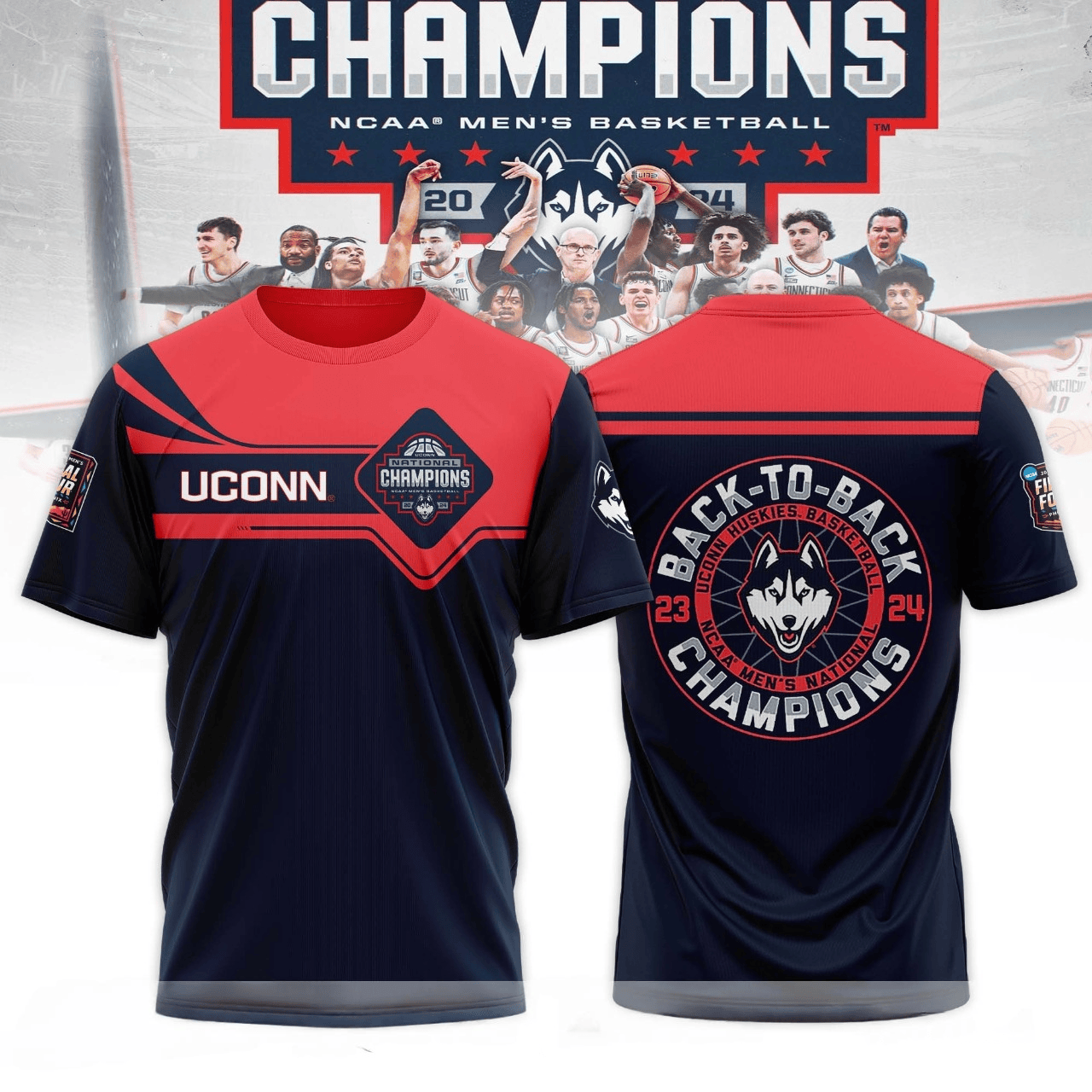 UConn Huskies 2024 NCAA Men's Basketball National Champions Shirt Gifts For Son Oregontrailrvpk Shirt