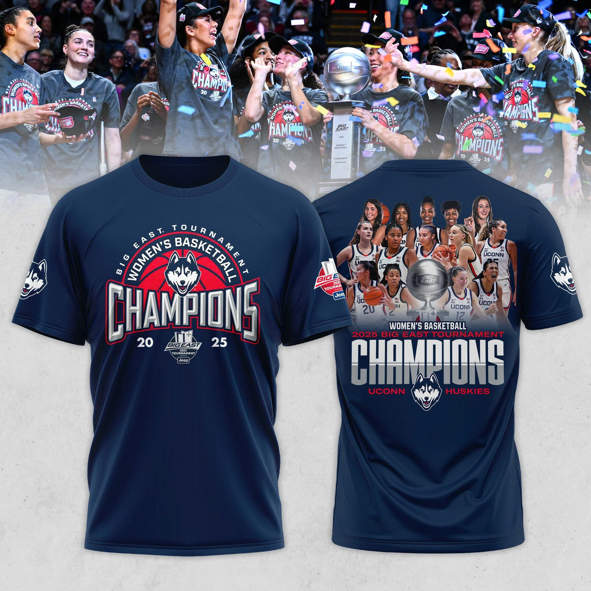 UConn Huskies 2025 BIG EAST Champions Shirt Hat Women's Basketball Championship Great Gifts Oregontrailrvpk Shirt