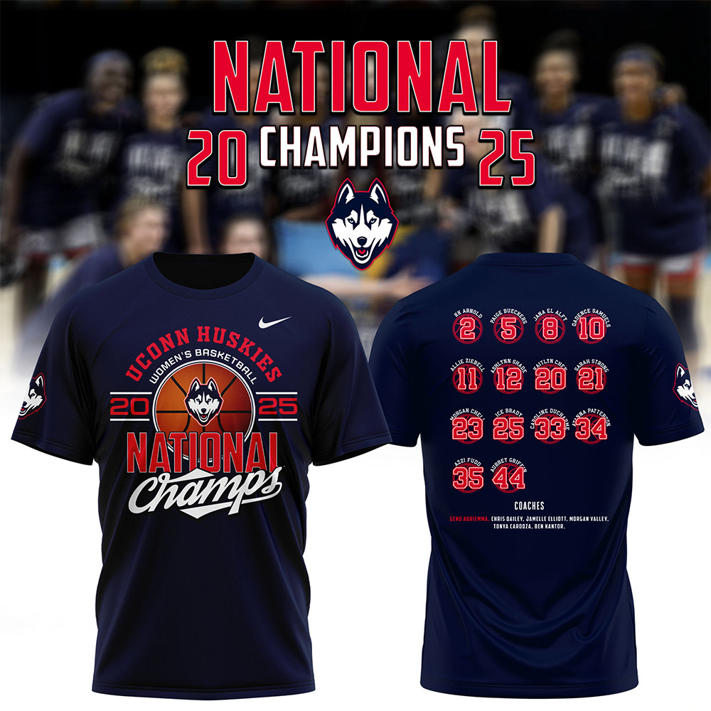 Uconn Huskies 2025 National Champions NCAA Women's Basketball Shirt Gifts For Basketball Fan Oregontrailrvpk Shirt