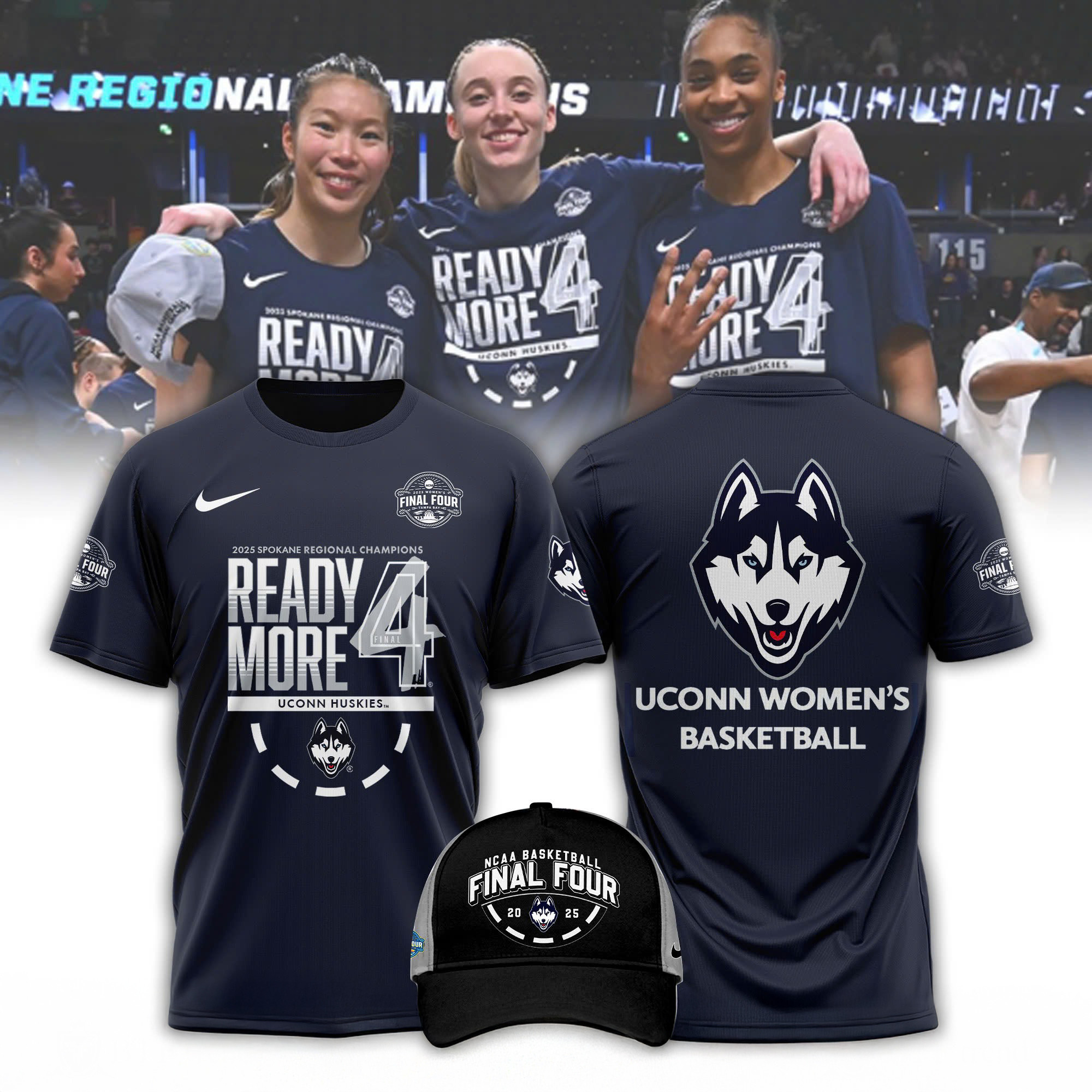 UConn Huskies 2025 NCAA Women's Basketball Tournament March Madness Final Four Shirt Oregontrailrvpk Shirt