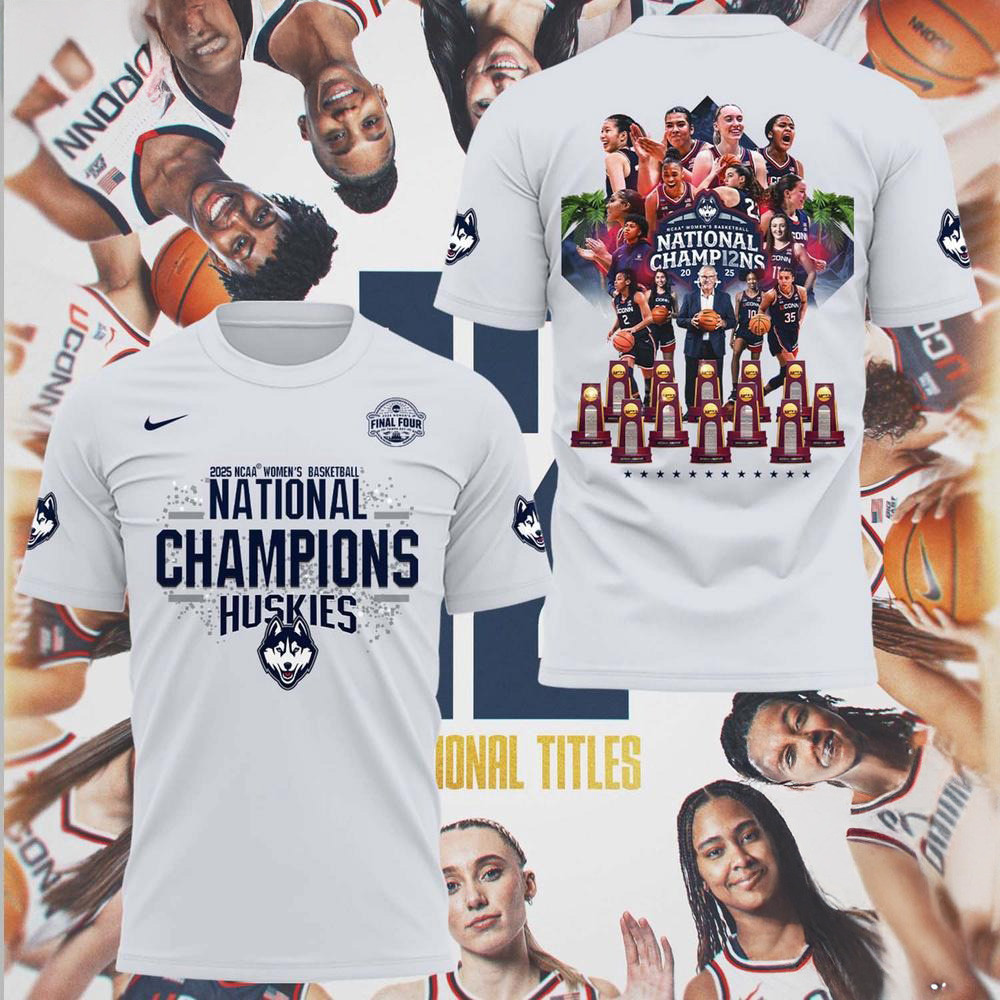 UConn Huskies 2025 Women's Basketball 12th National Champions Shirt Gifts For Basketball Lover Oregontrailrvpk Shirt