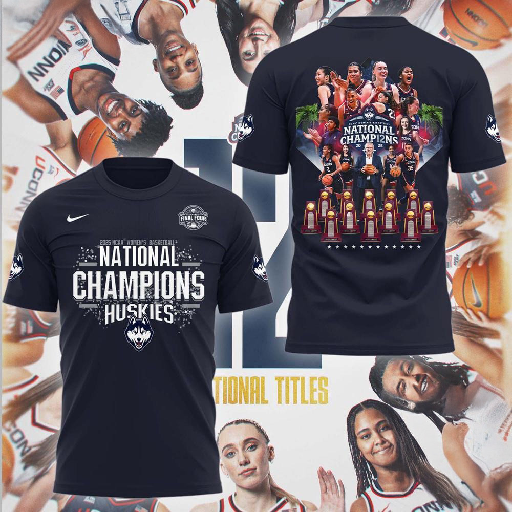 UConn Huskies 2025 Women's Basketball 12th National Champions Shirt Gifts For Sister Oregontrailrvpk Shirt