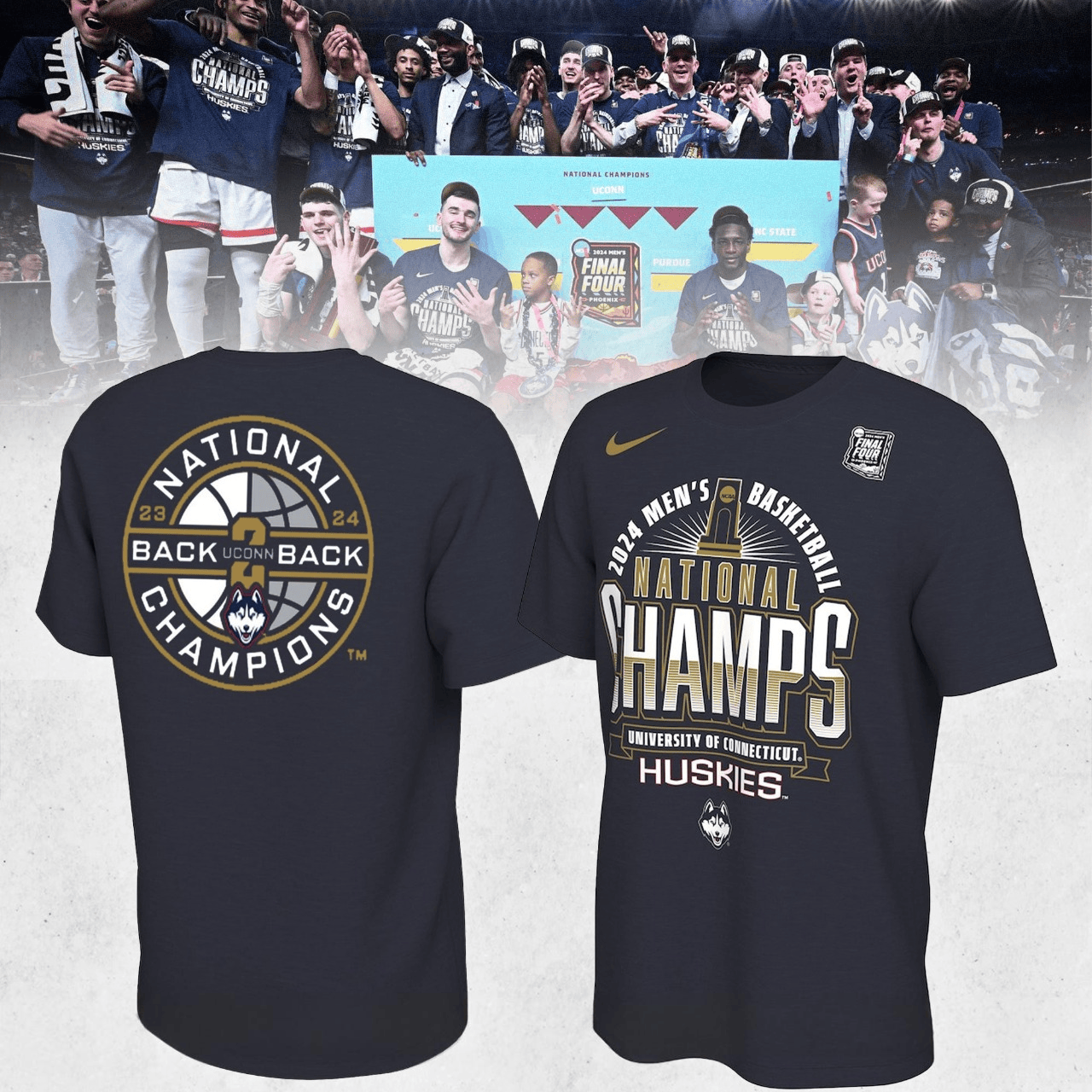 UConn Huskies Back-To-Back NCAA Men's Basketball National Champions Shirt Dudes Gifts Oregontrailrvpk Shirt