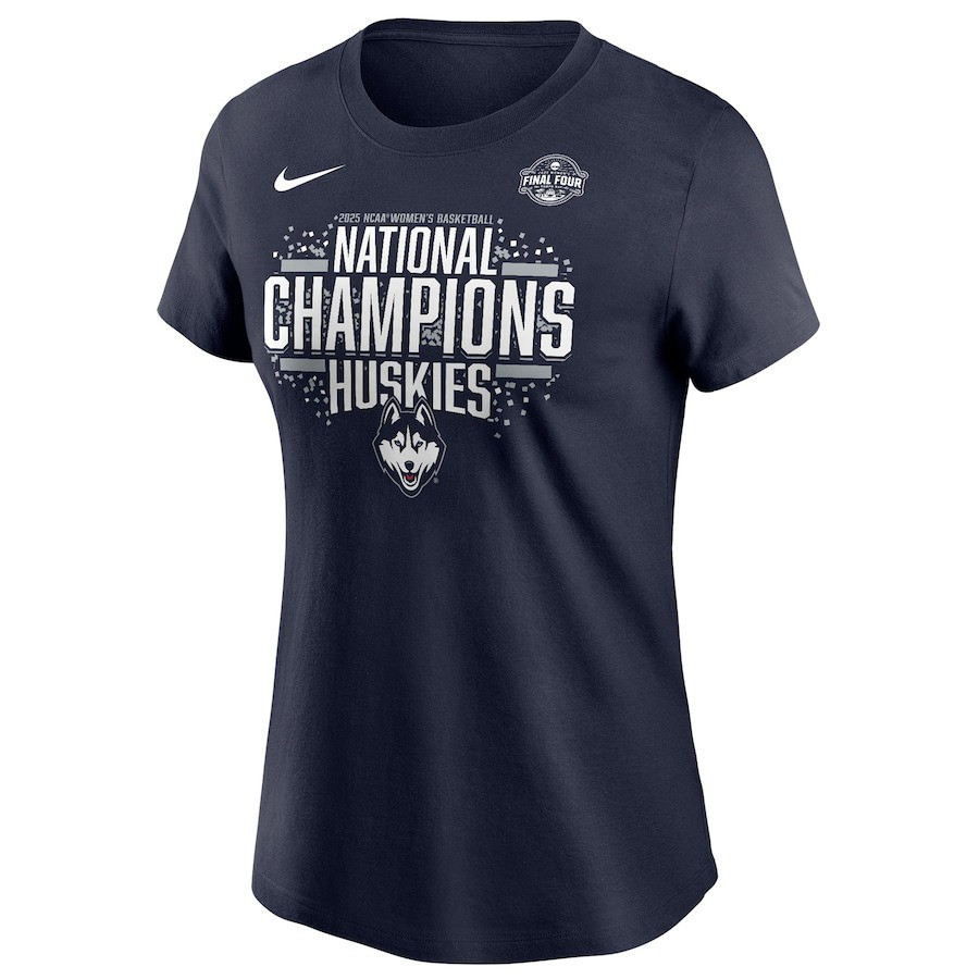 UConn Huskies Nike Women's 2025 NCAA Women's Basketball National Champions Locker Room T-Shirt Oregontrailrvpk Shirt