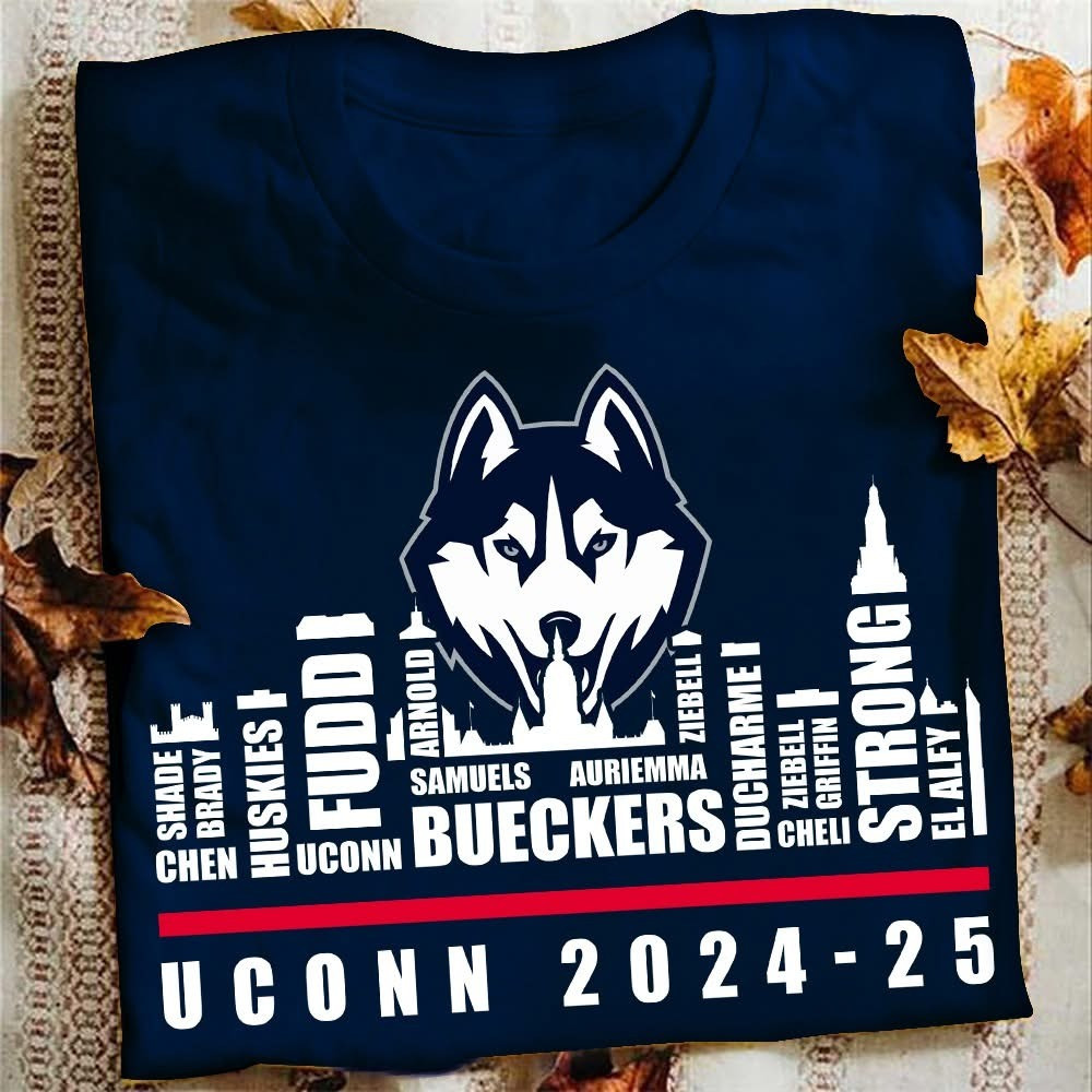 Uconn Huskies Women's Basketball 2024-25 T-Shirt For Uconn Huskies Fans Oregontrailrvpk Shirt