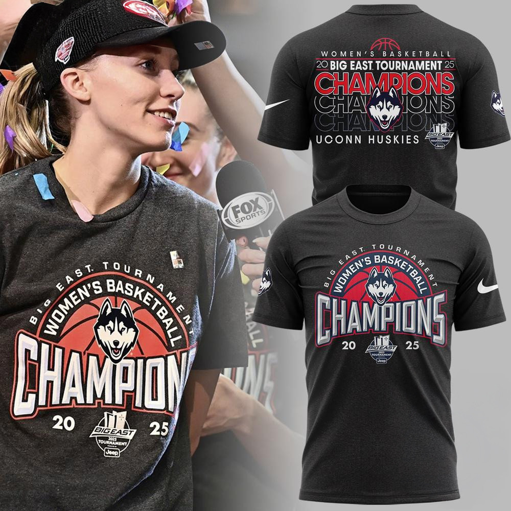 UConn Huskies Women's Basketball 2025 Big East Tournament Champions Shirt Gift For Wife Oregontrailrvpk Shirt