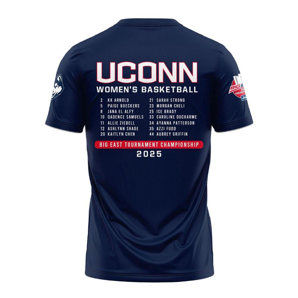 UConn Huskies Women's Basketball 2025 BIG EAST Tournament Champions Shirt Oregontrailrvpk Shirt