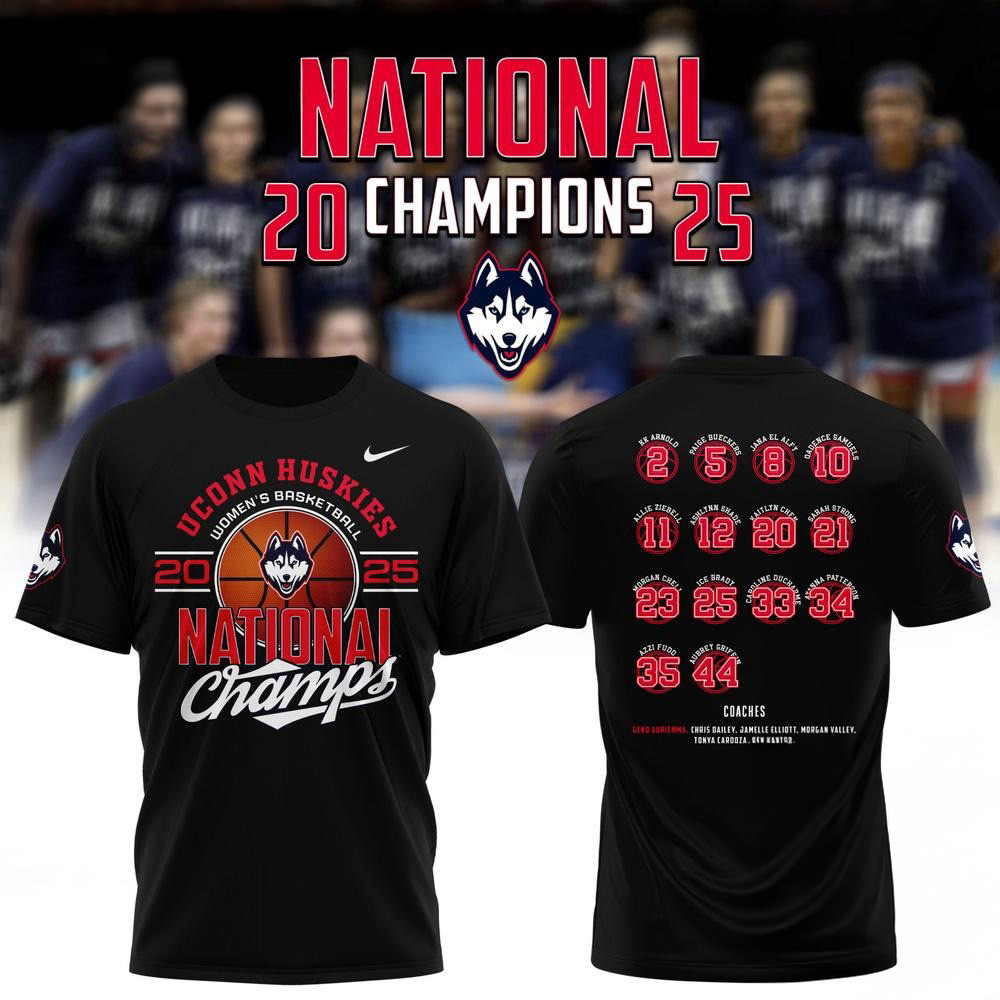 Uconn Huskies Women's Basketball 2025 Champions Winner Shirt Good Gifts For Basketball Fans Oregontrailrvpk Shirt