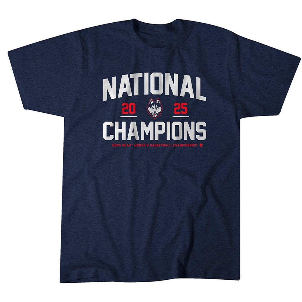 Uconn National Champions 2025 T-Shirt Women's Basketball Uconn Huskies Merch For Sale Oregontrailrvpk Shirt