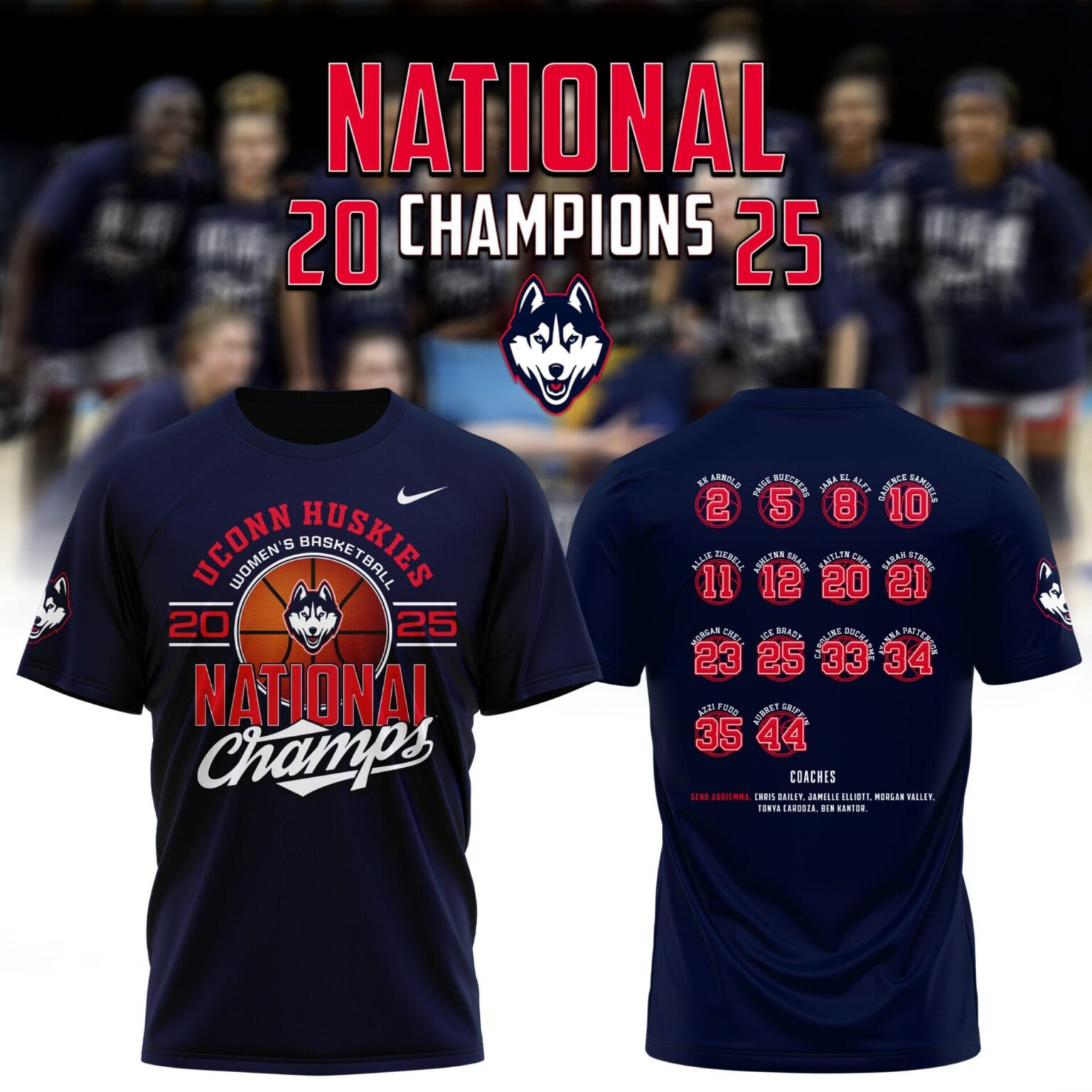 Uconn National Champions T-Shirt 2025 Women's Basketball Final Four Merch Awesome Gifts Oregontrailrvpk Shirt