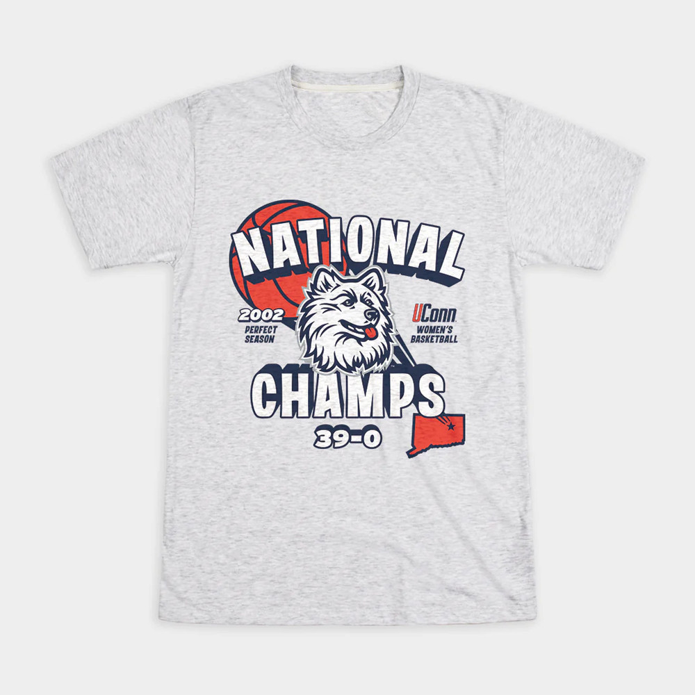 UConn Women's 2002 Perfect Season T-Shirt For Wife Oregontrailrvpk Shirt