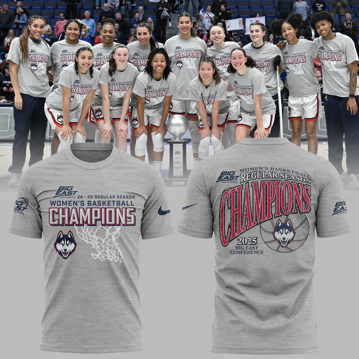 Uconn Women's Basketball ? 2024-25 Big East Champions T-Shirt For Who Like Basketball Oregontrailrvpk Shirt