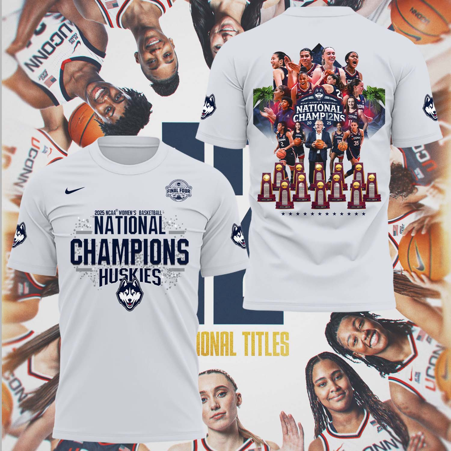 Uconn Women's Basketball National Championship Tee Shirt 2025 Final Four Fan Merch Oregontrailrvpk Shirt