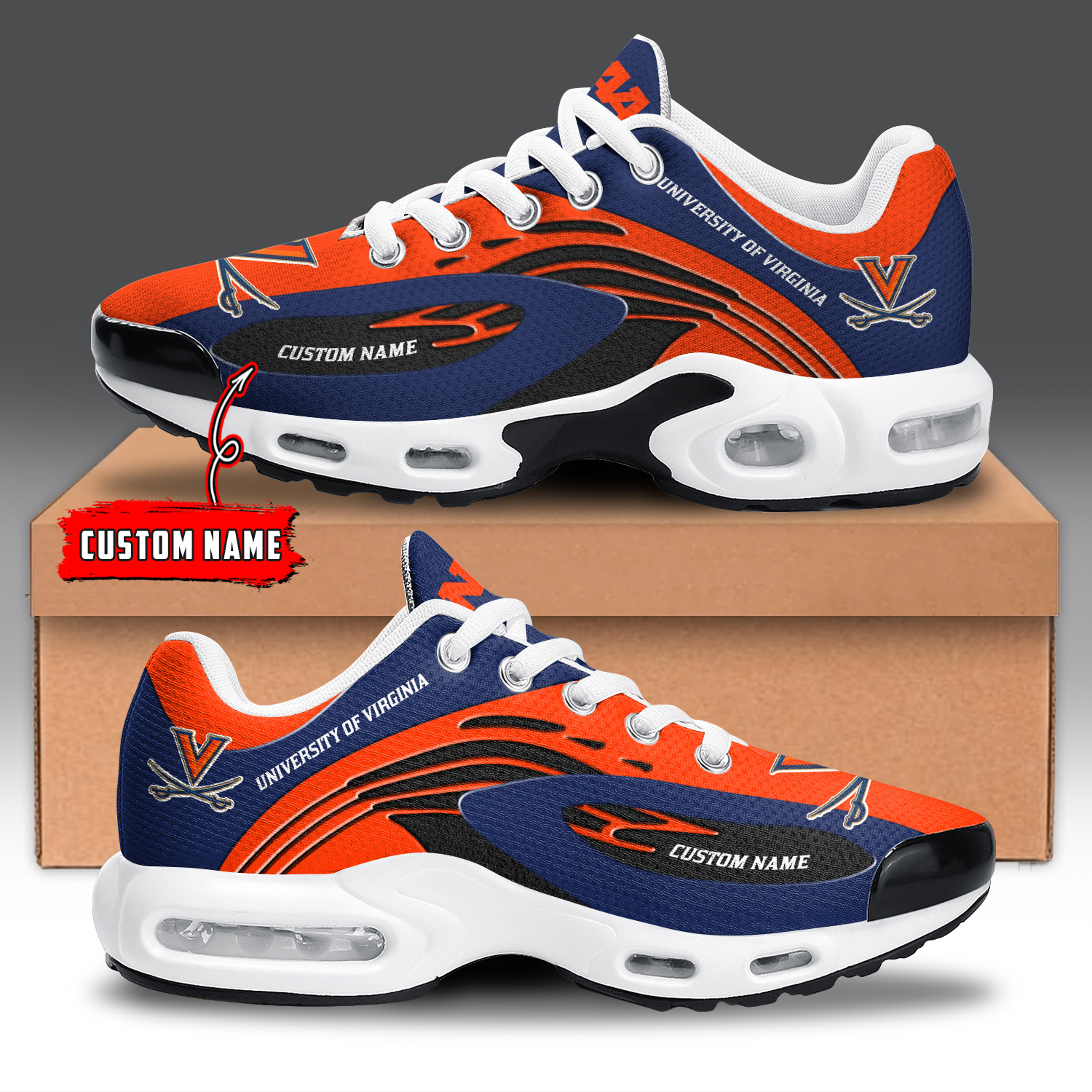 University of Virginia Air Max Plus Shoes Sneakers For Men And Women