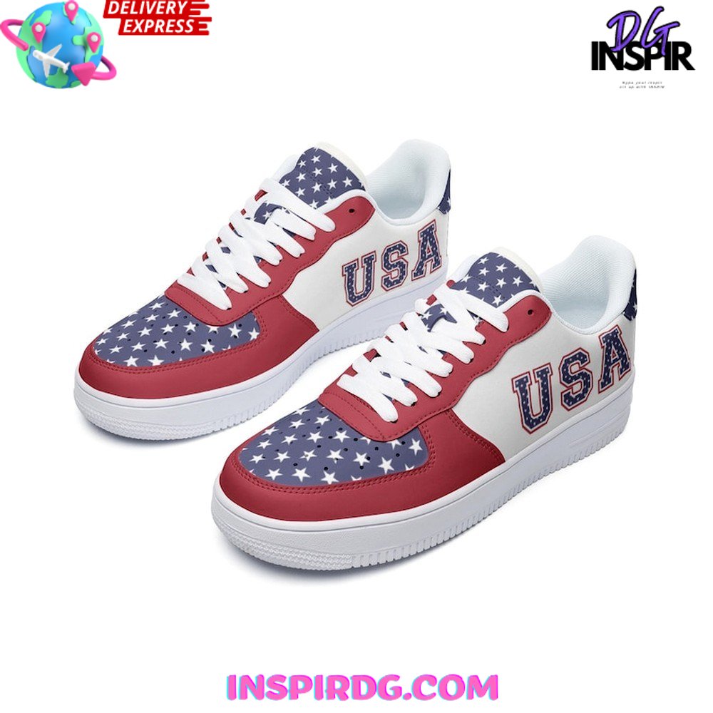 USA Flag 4th of July Independence Air Force 1 Shoes