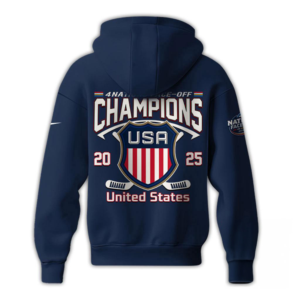 USA Hockey 2025 4 Nations Face-Off Champions New Hoodie Gifts For Hockey Fan
