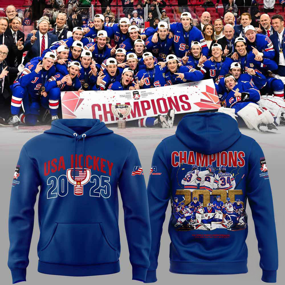 USA Hockey IIHF World Junior Champions 2025 Hoodie Hockey Lovers